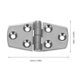 thumbnail image 2 of WORGEOUS  2 Pcs Marine Door Hinge Handmade Bells Horn Decoration Heavy Duty Hinges Silver, 2 of 8