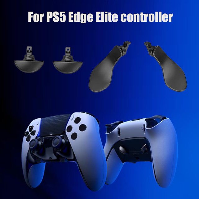 Manija Metal Tecla Trasera 4 Piezas De Accesorios De Lengüeta Trasera De Reemplazo De Metal Para El Controlador Ps5 Elite (Negro) Kuymtek Para estrenar