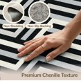 thumbnail image 6 of ODIKA 9'x12' Washable Area Rug Grey Abstract Maze-Inspired Striped Design Asymmetric Breaks, Clean Edges in a Minimalist for Great Room, Indoor Concept, Large Living Low Pile, Flatwoven, 6 of 7