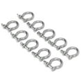 thumbnail image 3 of 10 piezas de grillete de arco de acero inoxidable de alta dureza con anillo en D para acampar, hacer senderismo y deportes al aire libre (carga M4 de 60 kg), 3 of 14