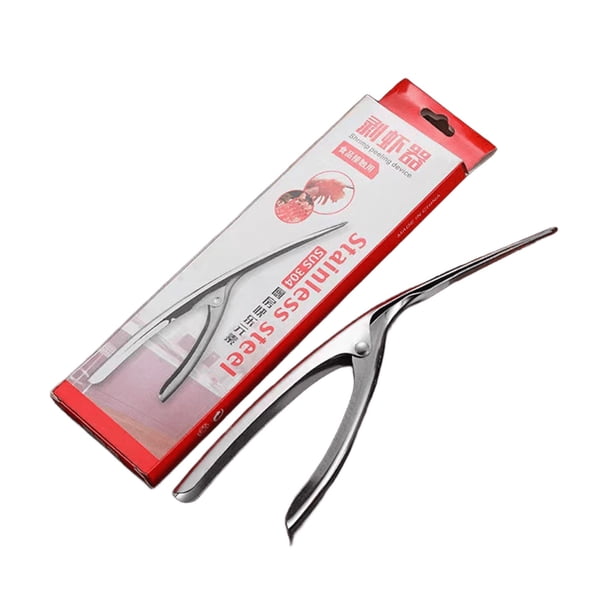 Pisexur Batería de cocina Pelador de camarones de acero inoxidable, práctico abridor de conchas de cangrejo de río, herramienta pequeña para cocina doméstica. para la cocina del hogar