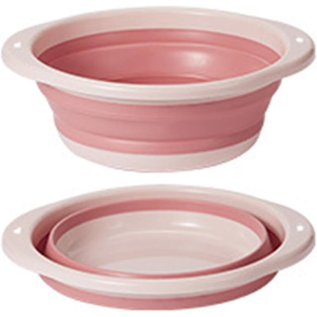 Cuenco plegable para platos, cuenco de silicona redondo portátil, cuenco multifuncional para platos, cuenco plegable redondo para viajes, senderismo, ropa interior, baño y cocina.