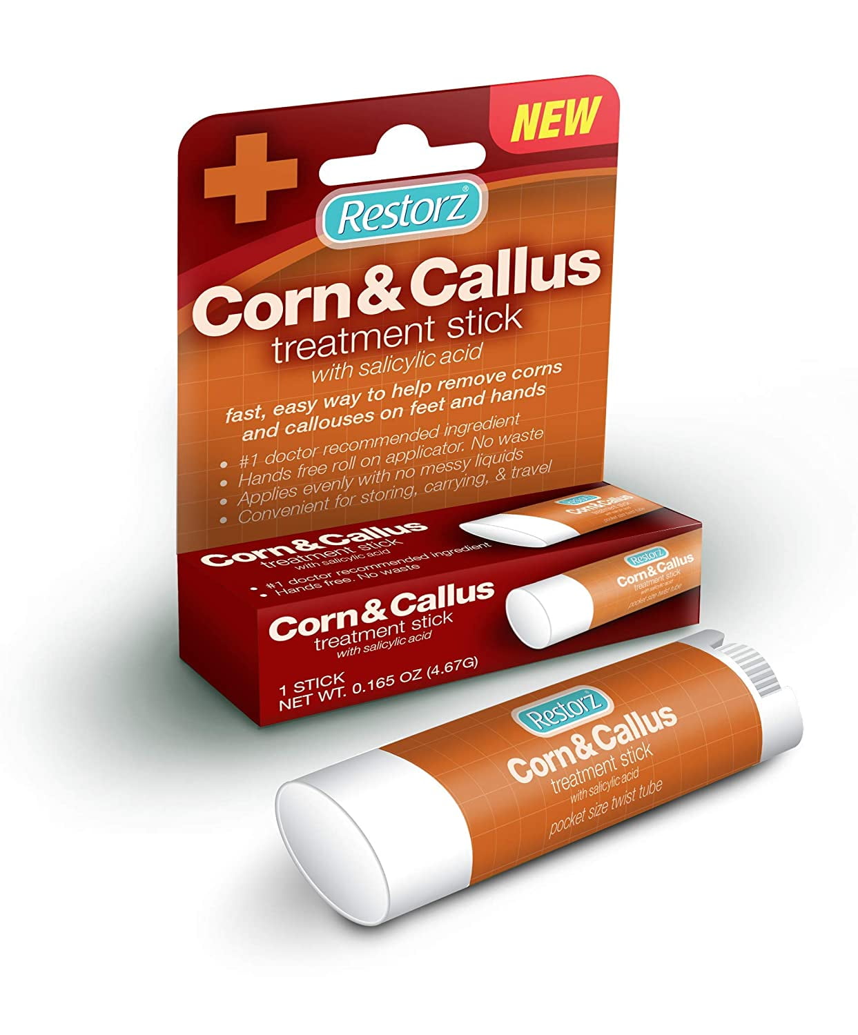 Restorz Corn and Callus Remover with Salicylic Acid, No Mess Ointment