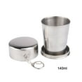 thumbnail image 2 of Clearance! lulshou Stainless Steel Camping Folding Cup With Keychain Traveling Outdoor Hiking Portable Cup, 2 of 2