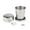 2PCS-Silver B, variant on Collapsible Stainless Steel Camping Mug with Key Ring Perfect for Outdoor Travel and Hiking (2PCS)