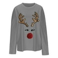 thumbnail image 4 of UQJfacai Christmas Sweatshirts for Women Christmas Tree Print Crewneck Sweater Ribbed Loose Fit Long Sleeve Xmas Holiday Pullover Tops, 4 of 4