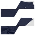 thumbnail image 4 of Mens Linen Short Sleeve Shirt, Stand Collar Relaxed Fit Breathable Top for Business Casual and Daily Wear Navy S, 4 of 7