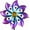 Blue & Purple, variant on ANHXN Garden Decor Wind Spinners, Small Waterproof Metal Pinwheels Wind Spinner for Yard and Garden