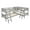 Gray, variant on imerelez L-Shaped Bunk Bed with Ladder,Twin Size-Gray