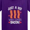 thumbnail image 4 of Inktastic Just a Kid Who Loves Bacon Youth T-Shirt, 4 of 5