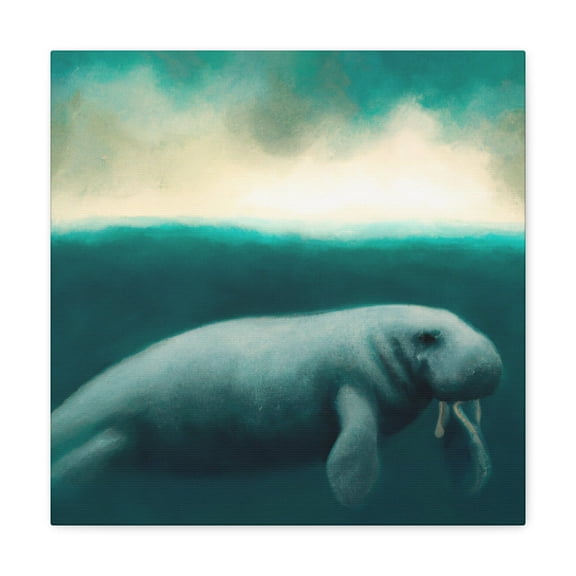 "Manatee Majesty Awaits" - Canvas