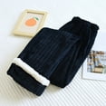 thumbnail image 2 of DHFJKG Women's Fuzzy Pajamas Pants Sleepwear Winter Warm Loose Fit Thermal Long Pyjama Bottoms With Pockets For Home Soft Trousers, 2 of 3