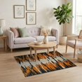 thumbnail image 3 of ODIKA Tiger Skin Print Striped Tibetan Faded Vintage Border Cow Alligator for Dorm Room, Small Living Apartment, Stain Resistant Low Profile, 3 of 7