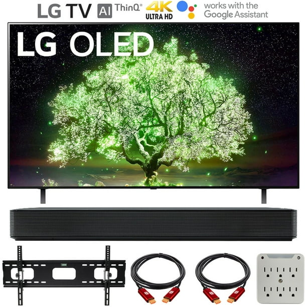 LG OLED65A1PUA 65 Inch A1 Series 4K HDR Smart TV with AI ThinQ (2021)  Bundle with LG SK1  Compact Sound Bar 