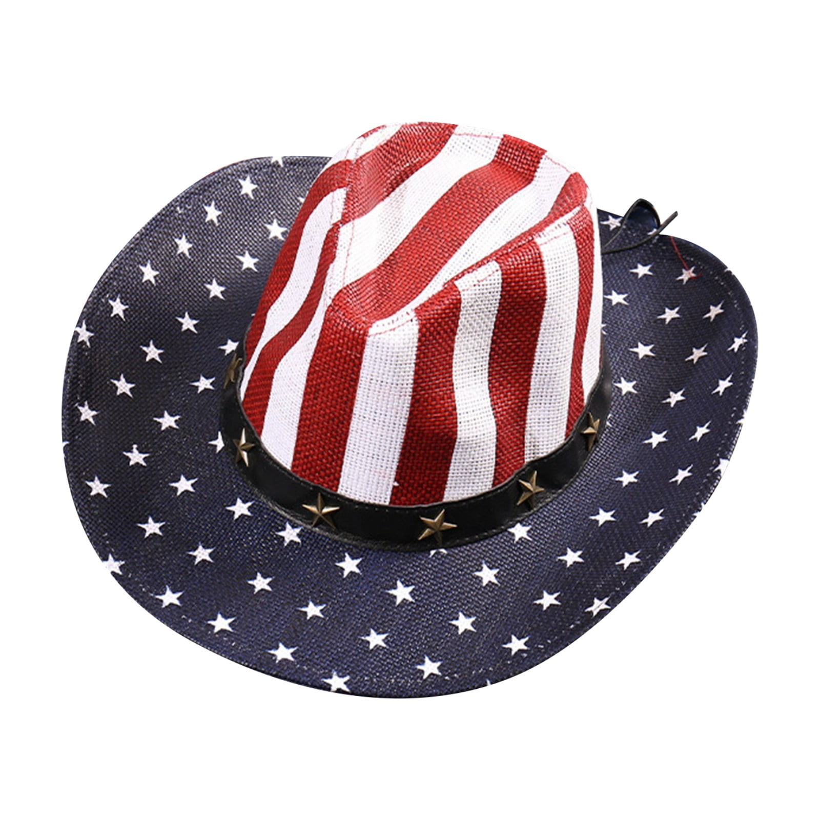 Famure American Flag Cowboy Hat 