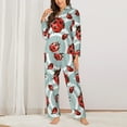 thumbnail image 3 of Bingfone Womens Pajama Sets Insects Print,Long Sleeve Loungewear Pajamas Set-Medium, 3 of 9