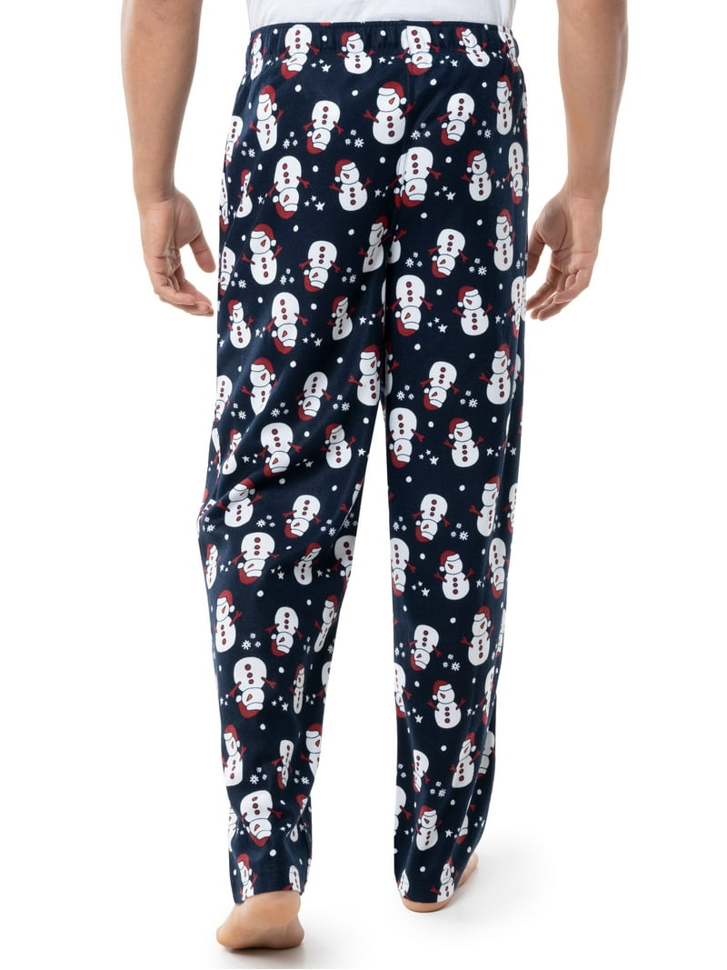 Fruit of the Loom Men's Matte Fleece Holiday Print Pajama Pants