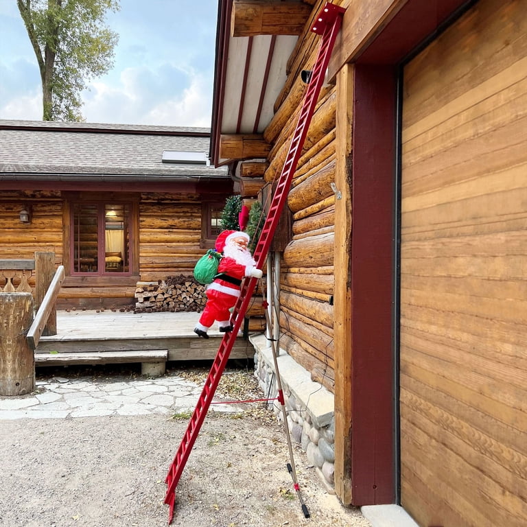 Mr. Christmas 10' Super Climbing Santa Claus, Outdoor Ladder