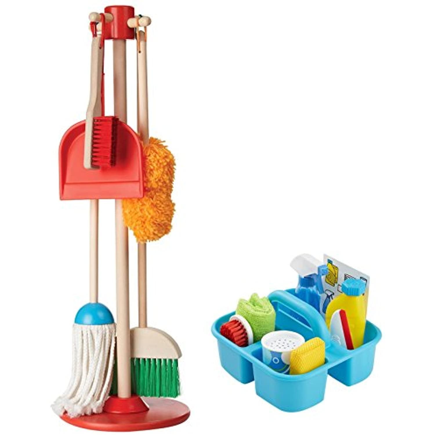 8600 for sale online Melissa & Dough Lets Play House dust Sweep Mop 6 Pieces 