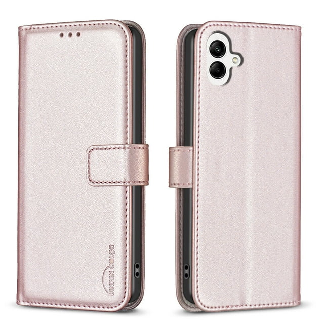 Compatible avec Samsung Galaxy A05 Étui Portefeuille avec Fentes pour Cartes Fermeture Magnétique Folio Rabattable