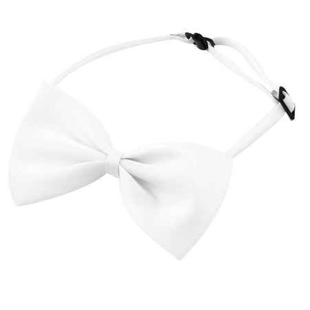 - Unique Bargains Dog Cat Pet Collar Accessory Bow Tie Necktie White 2 Pieces