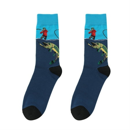 

Funny Mens Colorful Dress Socks Novelty Cartoon Print Socks for Men Anti-Odor Comfort 4