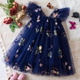 thumbnail image 3 of Robe Tutu pour Bébé Fille Princesse Sans Manches Papillon Tulle Robe d'Été pour Fête d'Anniversaire, 3 of 6