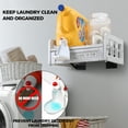 thumbnail image 2 of Bekitchen Rutic White Laundry Station Shelf Wall Mount, Farmhouse Laundry Detergent Dispenser Storage Organizer, 2 of 5