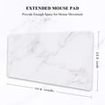 thumbnail image 5 of Large Mouse Pad, XXL Gaming Mousepad, Desk Mat for Desktop, Thick Rubber, Big & Long Size, Stitched Edges, Full Desk Pad for Laptop & Computer, Extended 35.4 x 15.7 in, Modern Marble, 5 of 5