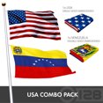thumbnail image 2 of G128 Combo Pack: American USA Flag ToughWeave Series 4x6 Ft Single Sided & Venezuela 7 Stars Venezuelan Flag Double Sided 4x6 Ft Double ToughWeave Series | Both Embroidered Polyester, Brass Grommets, 2 of 9