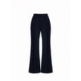 thumbnail image 3 of Women's High-Waisted Flare Pants, Front Seam Detail, Stretch Fabric, Suitable For Casual, Formal Occasions And Parties, Black, 3 of 5