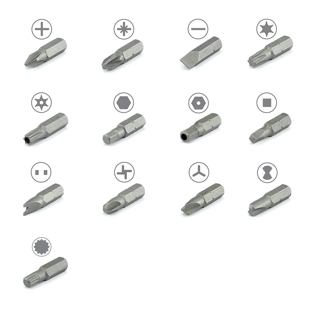 Hiltex 100pc Security Bit Set Metric & SAE Tamper Proof Torx Star Hex