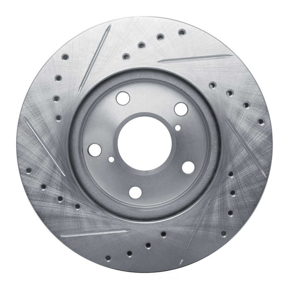 Dynamic Friction Company 631-76057R DFC Brake Rotor - Drilled And Slotted - Silver