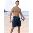 thumbnail image 2 of APTRO Mens Swim Trunks 9'' With Pockets Quick Dry Swim Shorts Board Shorts Bathing Suit Swimsuit Summer Beach Shorts Navy S, 2 of 6