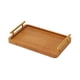 thumbnail image 1 of Bandeja de bambú para servir, bandeja decorativa de almacenamiento, bandeja rectangular multifunción para servir. 195 cm x 30 cm, 1 of 7