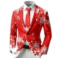 thumbnail image 3 of Kids Jackets Boys Boys Soft Christmas Jacket Long Sleeve Turn Down Collar Print Cardigan Warm Button Up Festive Holiday Party Outwear Kids Jacket Grey 3 Years-4 Years, 3 of 5