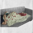 thumbnail image 5 of Winter Soft Flannel Fleece Throw Blanket, Fresh Seasonal Pomegranate Fruit Splash Pastel Food Vitamin Natural, Cozy Plush for Indoor and Outdoor Use, 70" x 90", Cream and Dark Coral, by Ambesonne, 5 of 5