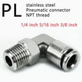 thumbnail image 3 of Estándar Americano TONTO Hilo 304 acero inoxidable PL Conector neumático rápido de hilo externo TRACHEA PULGADA 1/4 5/16 3/8, 3 of 7