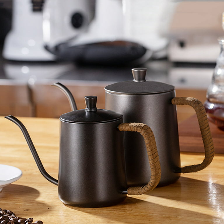 350/600ML Pour Over Coffee Kettle Gooseneck Kettle Spout Coffee Pots Drip  Coffee Maker Kettle Long Narrow Stainless Steel Pour