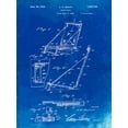 thumbnail image 2 of Borders, Cole 12x14 Gold Ornate Wood Framed with Double Matting Museum Art Print Titled - PP696-Faded Blueprint 1930s Beach Chair Wall Art Poster, 2 of 4