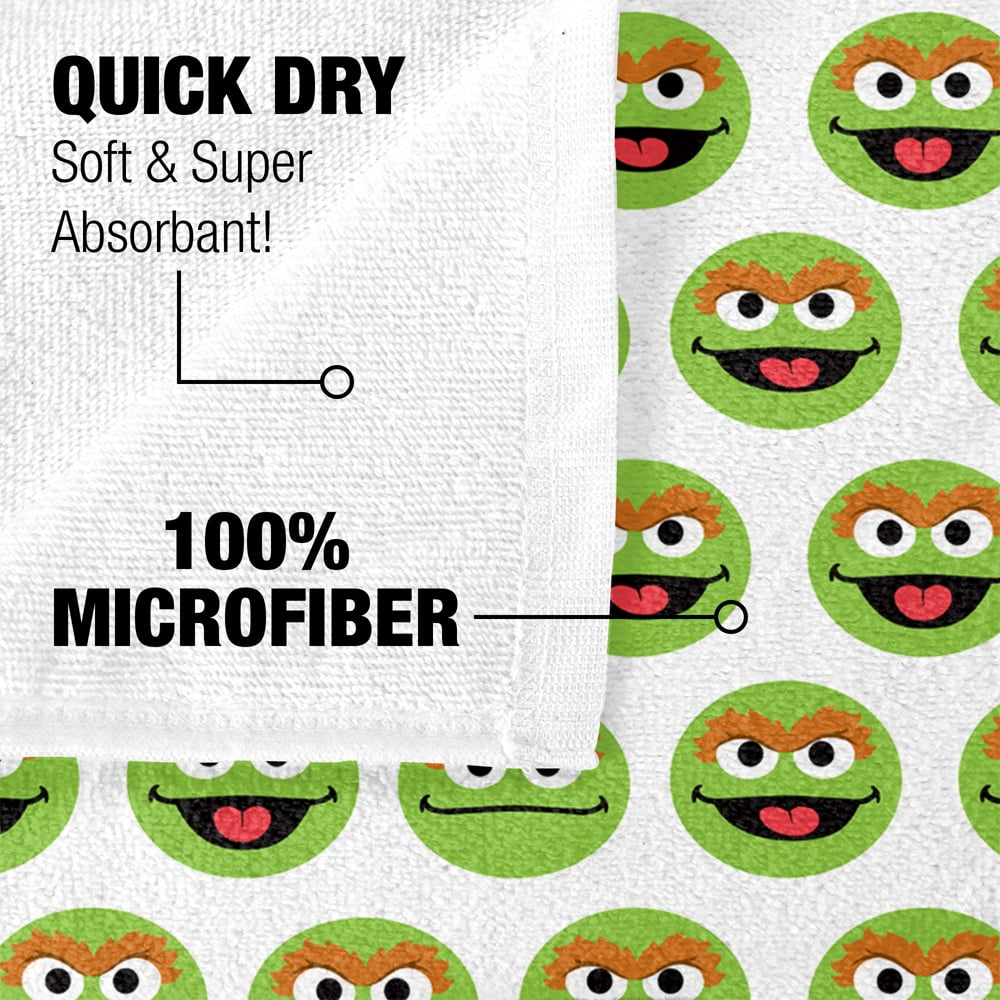 Sesame Street Simple Oscar Pattern Officially Licensed Beach Towel 30' X 60'