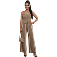 thumbnail image 1 of Conjunto 2 Piezas Elegante, Top Ajustado con Botones y Pantalón Palazzo con Rayas, Look Chic y Estilizado para Mujer, 1 of 5