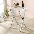thumbnail image 3 of Millennial Collection - Mari Folding Tray Table in Chrome, Set of 2, 3 of 8