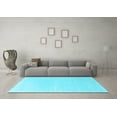 thumbnail image 3 of Ahgly Company Indoor Square Oriental Light Blue Industrial Area Rugs, 8' Square, 3 of 4