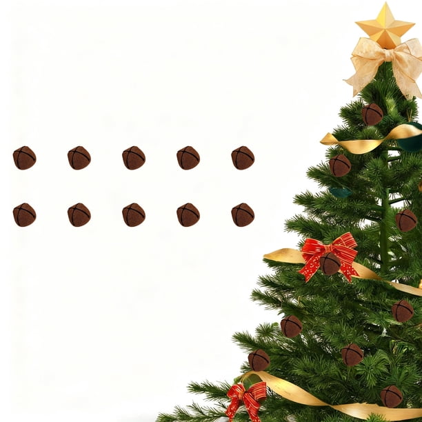 Adornos metálicos para árbol de Navidad con forma de estrella | Colgantes de cascabeles para decoración navideña | Adornos festivos para el hogar y el árbol