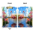 thumbnail image 5 of FORMRS Acrylic Clipboard with Low Profile Clip Standard A4 Letter Size, 12.5" x 9", Realistic Pink Flamingo Flower, 5 of 8