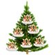 thumbnail image 3 of Adornos Colgantes Para Árbol De Navidad 2021 Con Cordón Fawn Family 2-6 Personas Diy Nombre Bendición Colgante Regalo Para Amigos O Familiares Kearding AP006895-04, 3 of 6