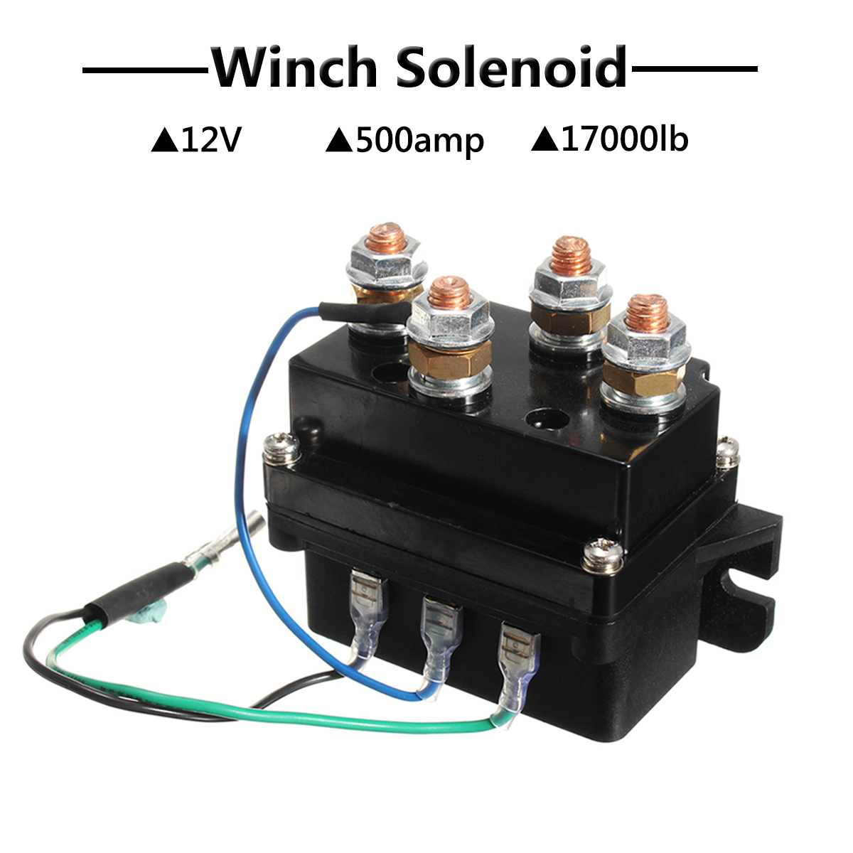 Wireless Winch Solenoid Relay Heavy Duty 12V 500A Remote 17000lb