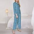 thumbnail image 3 of Daiia Dolphin Lovers for Women's Long-Sleeved Pajama Set – Soft & Comfortable Sleepwear Button-Up Pajamas Cozy Lounge Wear-Medium, 3 of 7
