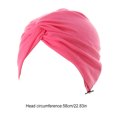 thumbnail image 3 of Minnieouse Paquete de 4 diademas de moda cómodas con botones, diademas elásticas de estilo musulmán de una sola capa para mujer Accesorio para el cabello Melon rojo Minnieouse AP008790-19B, 3 of 6